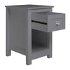 Grey Small Side Slim Table Drawer Wooden Sofa End Night Stand Bedside Cabinet UK