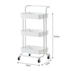 3 Tier Slim Kitchen Storage Trolley Cart Rack Tray Shelf Rolling Wheel W/ Handle