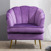 Upholstered Oyster Armchair Scallop Tub Chair Cocktail Wing Back Lotus Seat Sofa