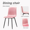 2/4 Velvet Dining Chairs Padded Seat Metal Legs Lounge Kitchen Chair Restaurant