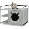 Large Cat Litter Box Enclosure Furniture Wooden Kitty Washroom Hidden Cabinet