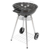 Heavy Duty Large Charcoal Barrel BBQ Mesh Grill Garden Barbecue Kettle W/ Wheels