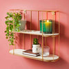2 Tier Wall Shelving Unit Traditional Floating Display Hanging Shelves Bookcase