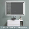 500X700 IP45 Waterproof Touch Control Light LED Illuminated Bathroom Mirror UK