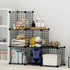 6/8/12 Cube Storage Shelf Metal Wire Grid Interlocking Display Bookcase Cabinet