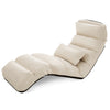Folding Lazy Floor Sofa Chair Lounge Seat Adjustable Sleeper Seat Couch w/Pillow