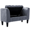 Window Sofa End Velvet Lift Up Ottoman Storage Bench Chest Bed Blanket Toy Box