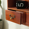 Wall Mounted Storage Cabinet Wooden Cupboard Display Shelf Desktop Organiser Box