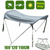 2 Bow Bimini Top Grey 160cm Water Resistant Boat Canopy Canvas Cover Anti-UV