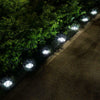 3 LED Solar Powered Ground Lights Outdoor Garden Lawn Floor Patio Decking Lamp