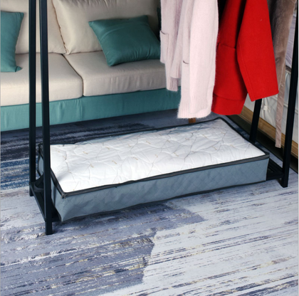 2Pcs Large Underbed Storage Bags Duvet Bedding Clothing Boxes Dustproof & Zipper