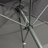 2x3m Rectangle Garden Parasol Umbrella Patio Sun Shade Aluminium Crank Tilt