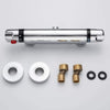 Thermostatic Shower Bar Mixer Valve Tap Chrome Bathroom Twin Bottom 1/2in Outlet