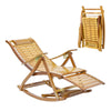 Rocking Chair Bamboo Living Room In & Outdoor Relaxing Seat w/ Massager Footrest