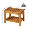 Acacia Wood Bathroom Shower Spa Sauna Stool Bench w/ Shelf Elderly Bath Teak