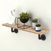 Wood Floating Shelf Storage Unit Kit Fitting Wall Mounted Corner Shelves Rack