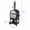 Outdoor Garden Pizza Oven Charcoal BBQ Grill 2-Tier Freestanding with Chimney