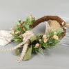 Wall Hanging Hoop Fake Flower Dia 40cm Door Decor With Eucalyptus Garland