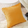 1/2x Velvet Cushion Cover Pom Poms Home Decorative Sofa Car Throw Pillow Case UK