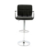 2 × Bar Stools Leather Chairs Breakfast Chairs Swivel Gas Lift Kitchen Cushioned