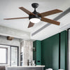 52inch Reversible Ceiling Fan With Light Remote Control 5 Blades 3 Speed Timer