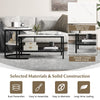 Set of 2 Coffee Nesting Table Set Detachable 2-Tier Sofa Side Table Faux Marble