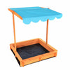 NEW! Childrens Wooden Garden Sand Pit with Adjustable Canopy Sun Shade