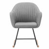 1xRocking Chair Rocker Relax Chair Leisure Linen with Comfortable Padded Seat UK