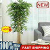 20X Plastic Artificial Bamboo Leaves Tree Branch Green Plants Indoor Outdoor UK