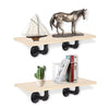 2pcs Pipe Shelf Brackets Industrial Iron Rustic Wall Floating Shelves Supports