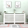 UK High Gloss Radiator Covers Wood Grill Cabinet With Slats Black/Grey/White