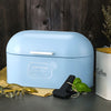 Vintage Bread Box Metal Bread Bin Curved Lid Large Oval Loaf Storage Container