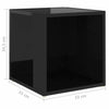 High Gloss Black Coffee Table Side End Tables Living Room Furniture 33x33x34.5cm