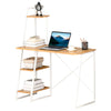 Home Office Computer Desk Study Writing Table with 3-Tier Storage Shelves