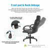 Office Executive Racing Gaming Chairs Swivel Leather Computer Desk Chair Grey