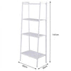 4 Tiers Metal Ladder Bookcase Bookshelf Storage Shelving Rack Organizer Stand UK