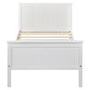 Pine Wood Bed Frame Single Size Bed 90x190 cm Solid Wooden Bed Set Shaker White