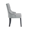 Velvet or Fabric Studded Dining Chair Accent Wing Button Back Occasional Chair