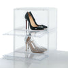 Shoe Boxes Clear Plastic Storage Containers 22h x 36w x 29d cm Heavy Duty