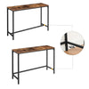 Console Table Hallway Table Adjustable Support Bar Entryway Sofa Table