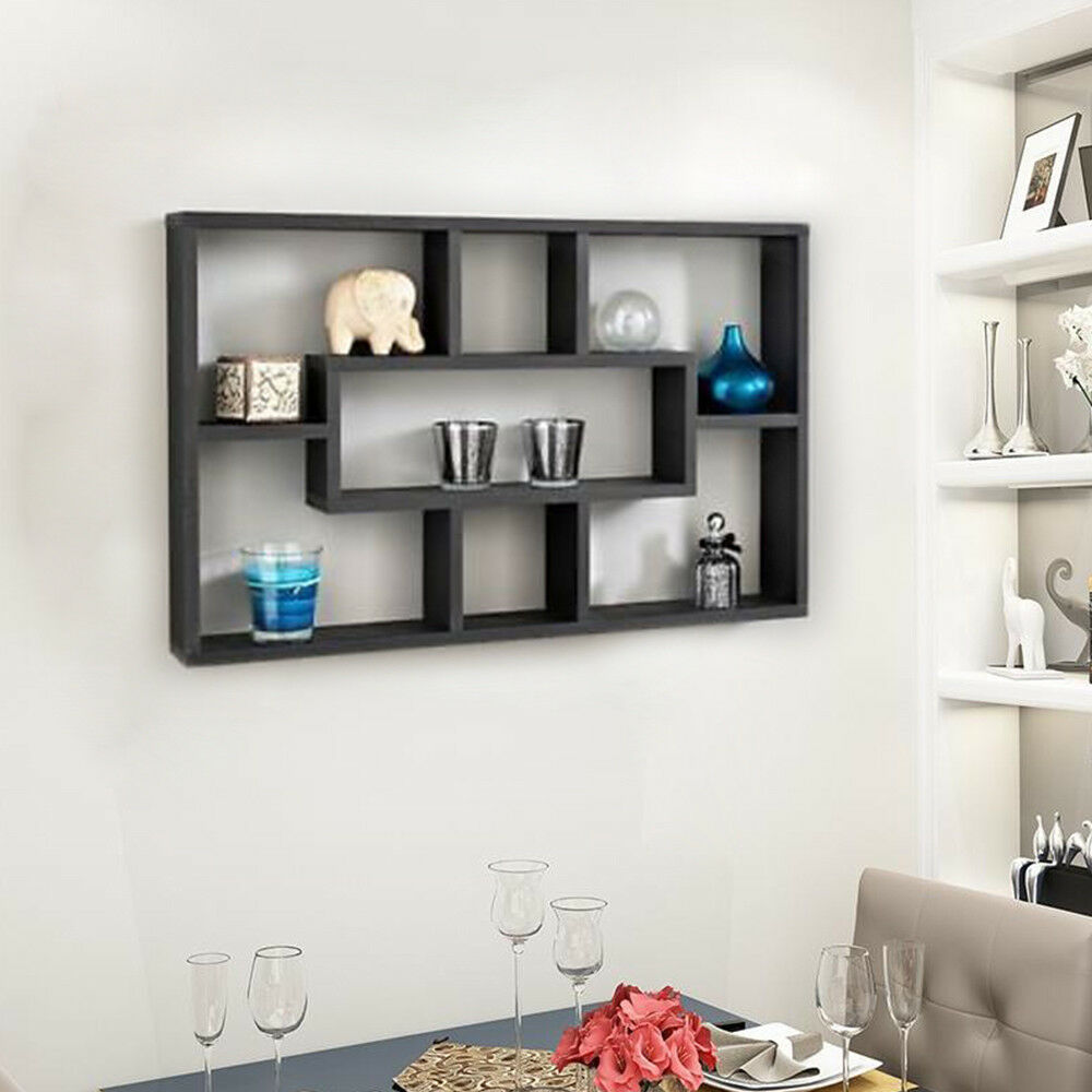 Stylish Space Saving Floating Wall Shelves Display Shelf Bookshelf Storage Unit