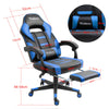 Racing Chair Home Office Gaming Chair Computer Desk PC Swivel Seat with Footrest