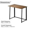 Folding Computer Desk Wooden Foldable Study Table Laptop PC Table Home Office