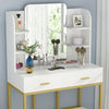 Vanity Set Dressing Table with Mirror Drawers & Stool Elegant Bedroom Furniture