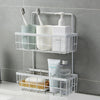 2 Tiers Metal Wall Hanging Shelf Storage Shelves Floating Wire Baskets Rack Home