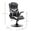Gaming Chair Ergonomic Computer Chair PVC Leather Exclusive Swivel Chair White