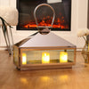 Stainless Steel Lanterns Clear Candle Holder Hanging/Free Standing Lamp Decorate