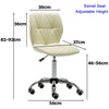 2x Cushioned Computer Desk Office Chair Chrome Legs Lift Swivel Adjustable Small