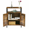 Kitchen Sideboard Floor Storage Cabinet Cabinet with Hidden Adjustable Shelf