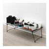 Metal Shoe Rack Stand 2 3 tier Foldable Detachable Steel Black Organiser Shelves